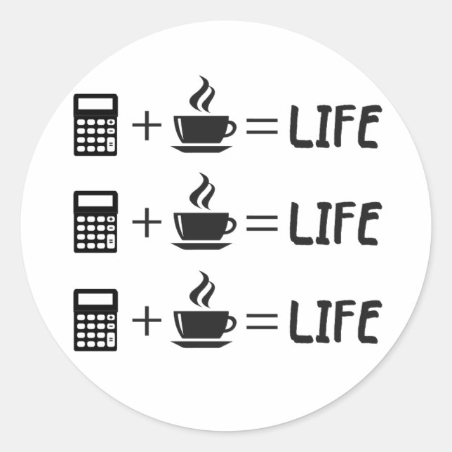 Adesivo Redondo Profissão Contabilista (Frente)