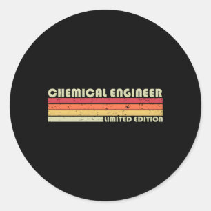 Adesivo Redondo Profissional de Cargo de Engenheiro Químico