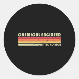 Adesivo Redondo Profissional de Cargo de Engenheiro Químico