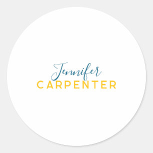 Adesivo Redondo Profissional elegante moderno minimalista simples