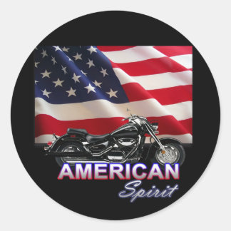 Adesivo Redondo Programa de Motociclismo American Spirit TV