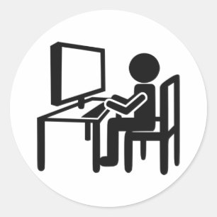 Adesivo Redondo Programador