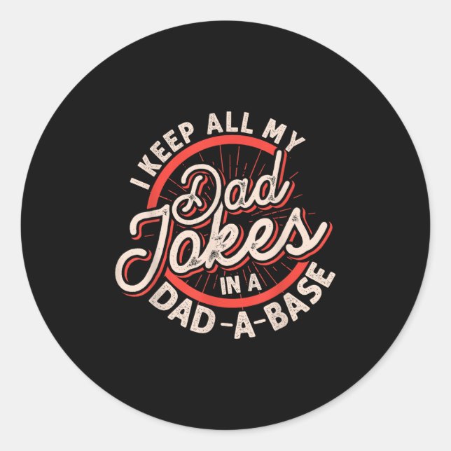 Adesivo Redondo Programmer Dad Nerdy Father Database Geeky Dad Jok (Frente)