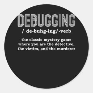 Adesivo Redondo Programmer Developer Software Engenheiro Debugging