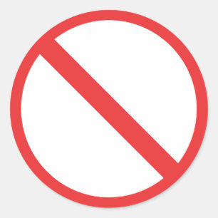 Adesivo Redondo Proibição geral