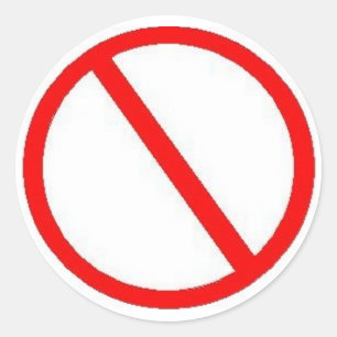 Adesivo Redondo PROIBIR - autocolantes