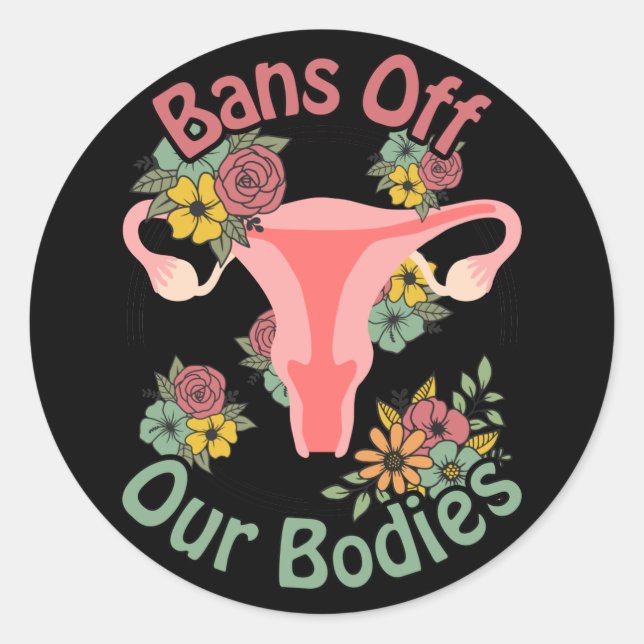 Adesivo Redondo Proibir Nossos Corpos (Frente)