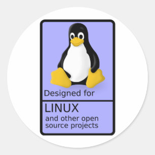 Adesivo Redondo Projetado para Linux