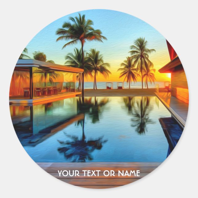 Adesivo Redondo Projete com seu próprio texto e sua foto (Frente)