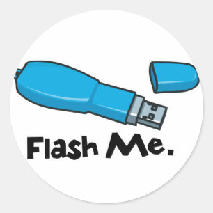 Adesivo Redondo projete-me design de pen drive