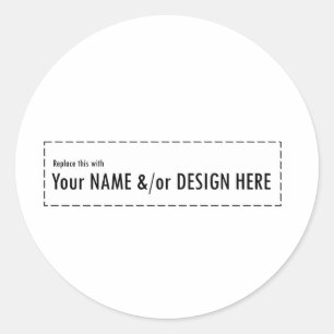 Adesivo Redondo Projete seu próprio costume personalizam o design