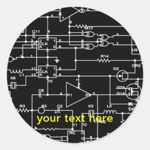 Adesivo Redondo projeto eletrônico