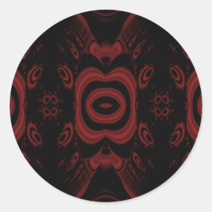 Adesivo Redondo Projeto floral vermelho escuro e preto gótico