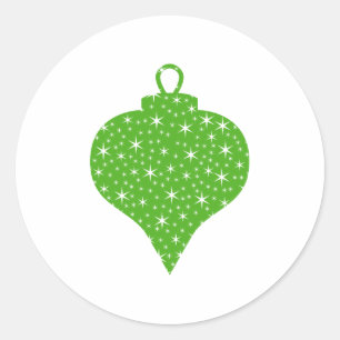 Adesivo Redondo Projeto verde do Bauble do Natal