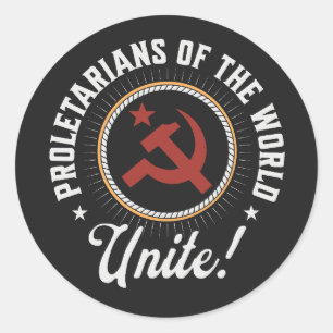 Adesivo Redondo Proletarians of the World Unite!