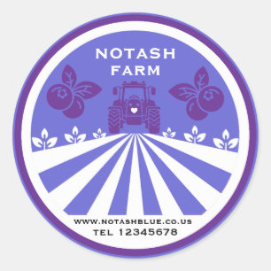 Adesivo Redondo Promoção da Fazenda de amoreira U-Pick