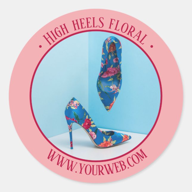 Adesivo Redondo Promoção de produto de blush (Frente)