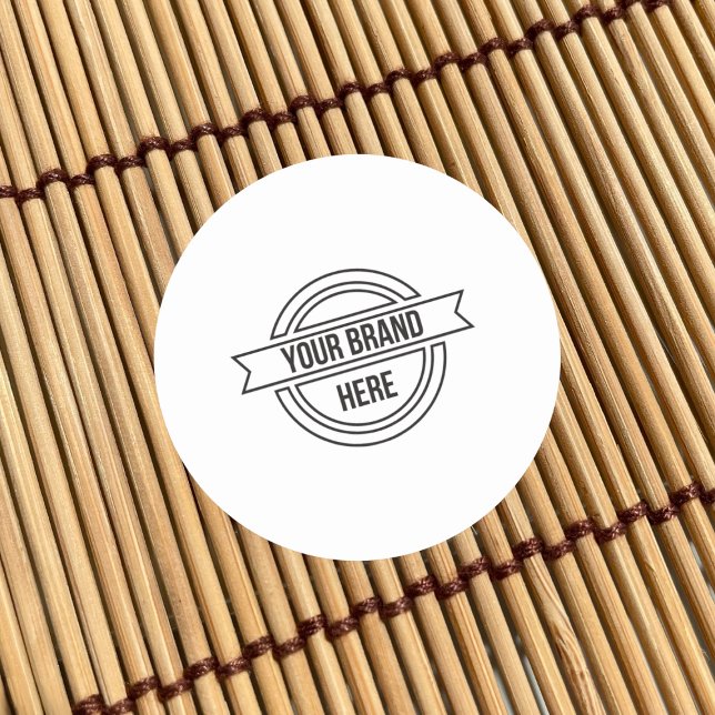 Adesivo Redondo Promoção do logotipo comercial personalizado profi (Criador carregado)