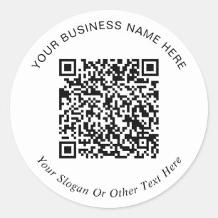 Adesivo Redondo Promocional de código QR simples