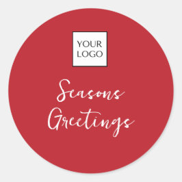 Adesivo Redondo Promocional de logotipo vermelho