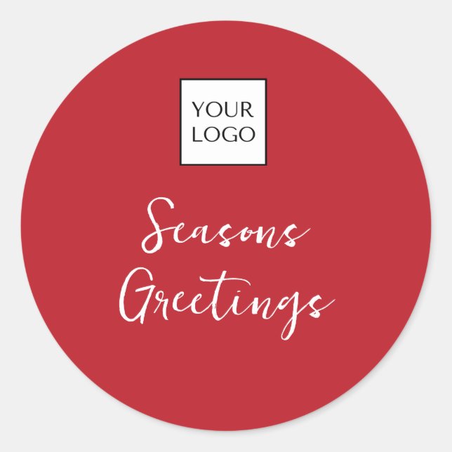 Adesivo Redondo Promocional de logotipo vermelho (Frente)