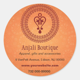 Adesivo Redondo Promocional embelezado oriental