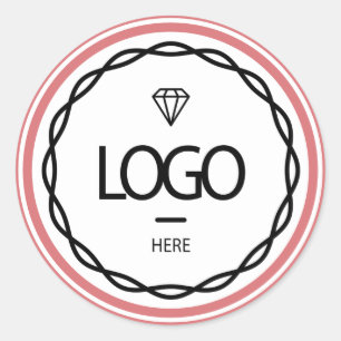 Adesivo Redondo Promocional Logotipo Personalizado Rosa de Pó Bel