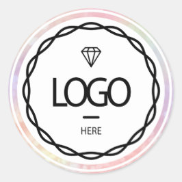 Adesivo Redondo Promocional Personalizado Logotipo Holográfico Cor
