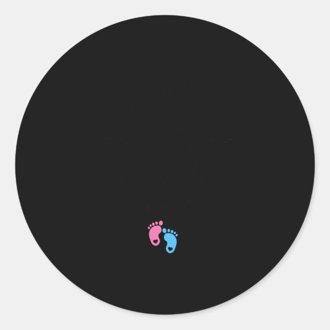 Adesivo Redondo Promoted To Auntie 2025 New Aunty First Time Aunt  (Frente)