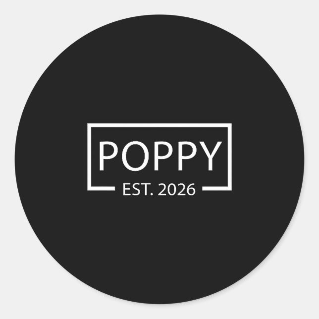 Adesivo Redondo Promoted To Ppy Est 2026 Baby Announcement Cket  (Frente)