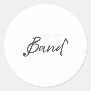 Adesivo Redondo Promotor da Banda Lee Novo Logotipo Vermelho Apena