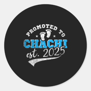 Adesivo Redondo Promovido a Chachi 2025 Nova Tia Indiana Vintage