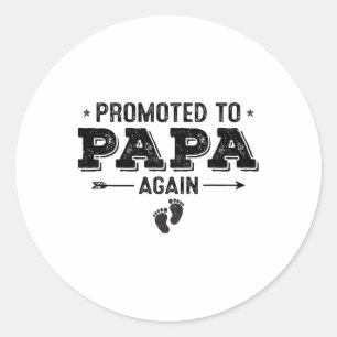 Adesivo Redondo Promovido a Papá Novamente Avós Byby