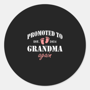 Adesivo Redondo Promovido a vovó 2024 novamente