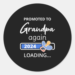 Adesivo Redondo Promovido Ao Vovô Novamente Em 2024 Carregando I