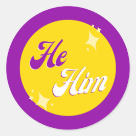 Adesivo Redondo Pronounes Intersexuais