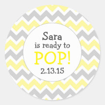 Pronta para Pop Chá de fraldas Favor/divisa amarel