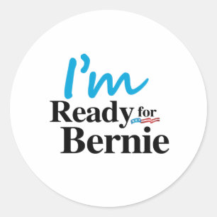 Adesivo Redondo Pronto para Bernie 2016