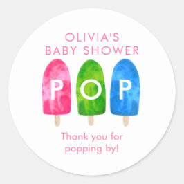 Adesivo Redondo Pronto para Estourar Chupeta Festa de Bebê Obrigad