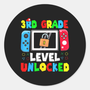 Adesivo Redondo Pronto Para o 3º Ano Gamer Primeiro Dia de Aula Me