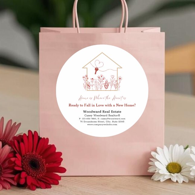 Adesivo Redondo Pronto para o Amor com uma Nova Casa? | Promo de I (Criador carregado)