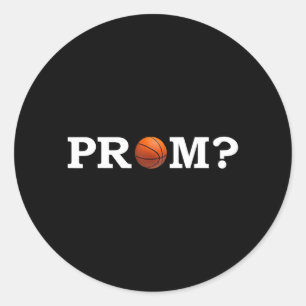 Adesivo Redondo Proposta de Baile de Basquete