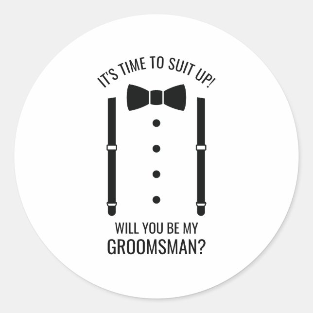 Adesivo Redondo Proposta de Padrinho de casamento de Arco de Casam (Frente)