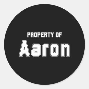 Adesivo Redondo Propriedade De Aaron Funny Bachelorette Gifts Para