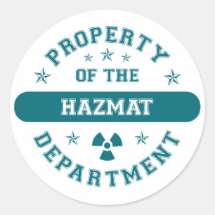 Adesivo Redondo Propriedade do Departamento de Hazmat