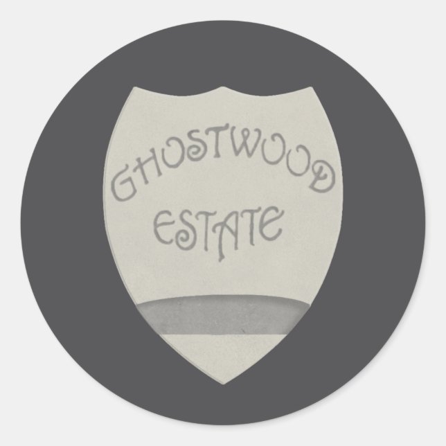 Adesivo Redondo Propriedade Ghostwood (Frente)