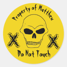 Propriedade Personalizada do Seu Nome Skull Face Y