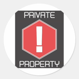 Adesivo Redondo Propriedade privada