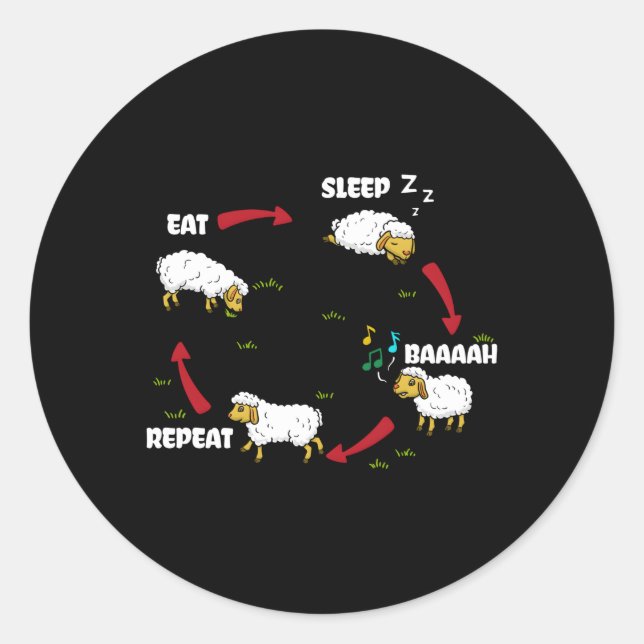 Adesivo Redondo Proprietário da Fazenda Animal (Frente)