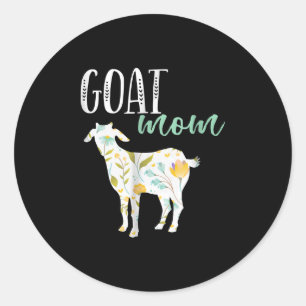 Adesivo Redondo Proprietário de Capuz Floral Pet Goat da Mãe
